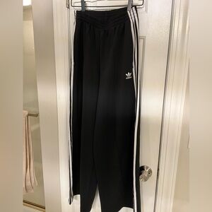 Adidas Black Pants with White Accents size small